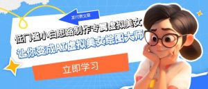 (7628期)某付费文章:低门槛小白思路制作专属虚拟美女 让你变成AI虚拟美女绘图大师-副业吧