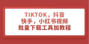 (7714期)TIKTOK,抖音,快手,小红书视频批量下载工具加教程-副业吧