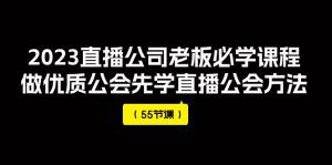 (7738期)2023直播公司老板必学课程,做优质公会先学直播公会方法(55节课)-副业吧