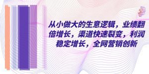 （8044期）从小 做大的生意逻辑，业绩翻倍增长，渠道快速裂变，利润稳定增长，全网…-副业吧