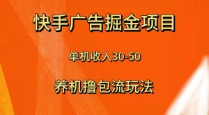 （8051期）快手极速版广告掘金项目，养机流玩法，单机单日30—50-副业吧