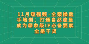 (8182期)11月短视频·全案操盘手培训:打通自然流量 成为想象级IP必备要素 全是干货-副业吧