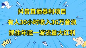 （8388期）抖音直播暴利项目，有人30小时收入36万音浪，公司宣传片年会视频制作，…-副业吧