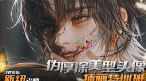 （8906期）iPad插画课伪厚涂美型头像插画特训班（13节视频课）-副业吧