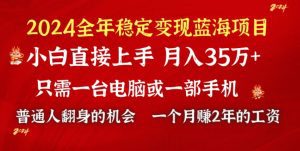 （8984期）2024蓝海项目 小游戏直播 单日收益10000+，月入35W,小白当天上手-副业吧