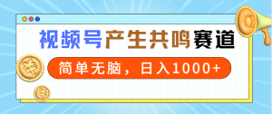 (9133期)2024年视频号,产生共鸣赛道,简单无脑,一分钟一条视频,日入1000+-副业吧