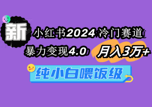 （9134期）小红书2024冷门赛道 月入3万+ 暴力变现4.0 纯小白喂饭级-副业吧