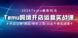 （9208期）2024Temu跨境开店运营实战课，开店注册/选品/核价上架/日出千单实战课-副业吧