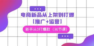 (9286期)电商 新品从上架到打爆【推广+运营】,新手从0打爆款(36节课)-副业吧