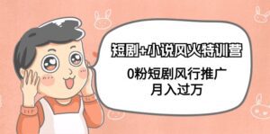 （9374期）短剧+小说风火特训营，0粉短剧风行推广，月入过万（102节课）-副业吧