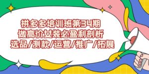 拼多多培训班第34期：做高价女装必盈利剖析 选品/测款/运营/推广/拓展-副业吧