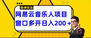 网易云挂机项目延伸玩法，电脑操作长期稳定，小白易上手-副业吧