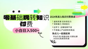 （9505期）0基础知识付费玩法 小白也能日入500+ 实操教程-副业吧