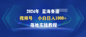 （9515期）2024年蓝海赛道 视频号  小白日入1000+ 落地实操教程-副业吧