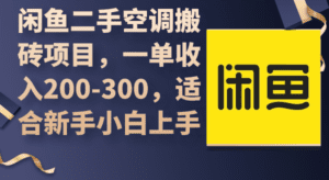 （9539期）闲鱼二手空调搬砖项目，一单收入200-300，适合新手小白上手-副业吧