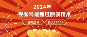（9565期）2024年视频号最新过原创技术，当天起号，收入稳定，日入1000+-副业吧
