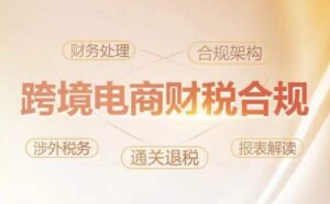 跨境老板财税合规特训营，规避财税风险、提升企业利润-副业吧