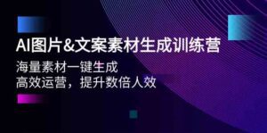 AI图片&文案素材生成训练营，海量素材一键生成 高效运营 提升数倍人效-副业吧