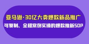 亚马逊30亿大卖爆款新品推广,可复制、全程案例实操的爆款推新SOP-副业吧