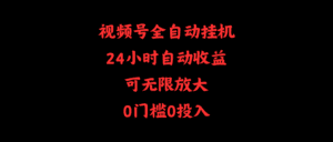 （10031期）视频号全自动挂机，24小时自动收益，可无限放大，0门槛0投入-副业吧