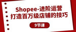 （10083期）Shopee-进阶运营：打造百万级店铺的技巧（9节课）-副业吧