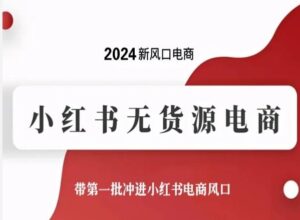 2024新风口电商，小红书无货源电商，带第一批冲进小红书电商风口-副业吧