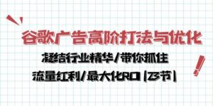 谷歌广告高阶打法与优化,凝结行业精华/带你抓住流量红利/最大化ROI(23节)-副业吧
