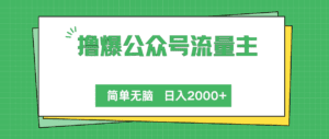（10310期）撸爆公众号流量主，简单无脑，单日变现2000+-副业吧