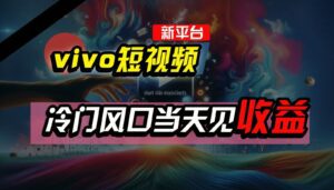 全新平台vivo短视频，新风口AI混剪无脑搬运，冷门风口当天见收益，7天撸了2300+了-副业吧