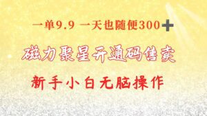 （10519期）快手磁力聚星码信息差 售卖  一单卖9.9  一天也轻松300+ 新手小白无脑操作-副业吧