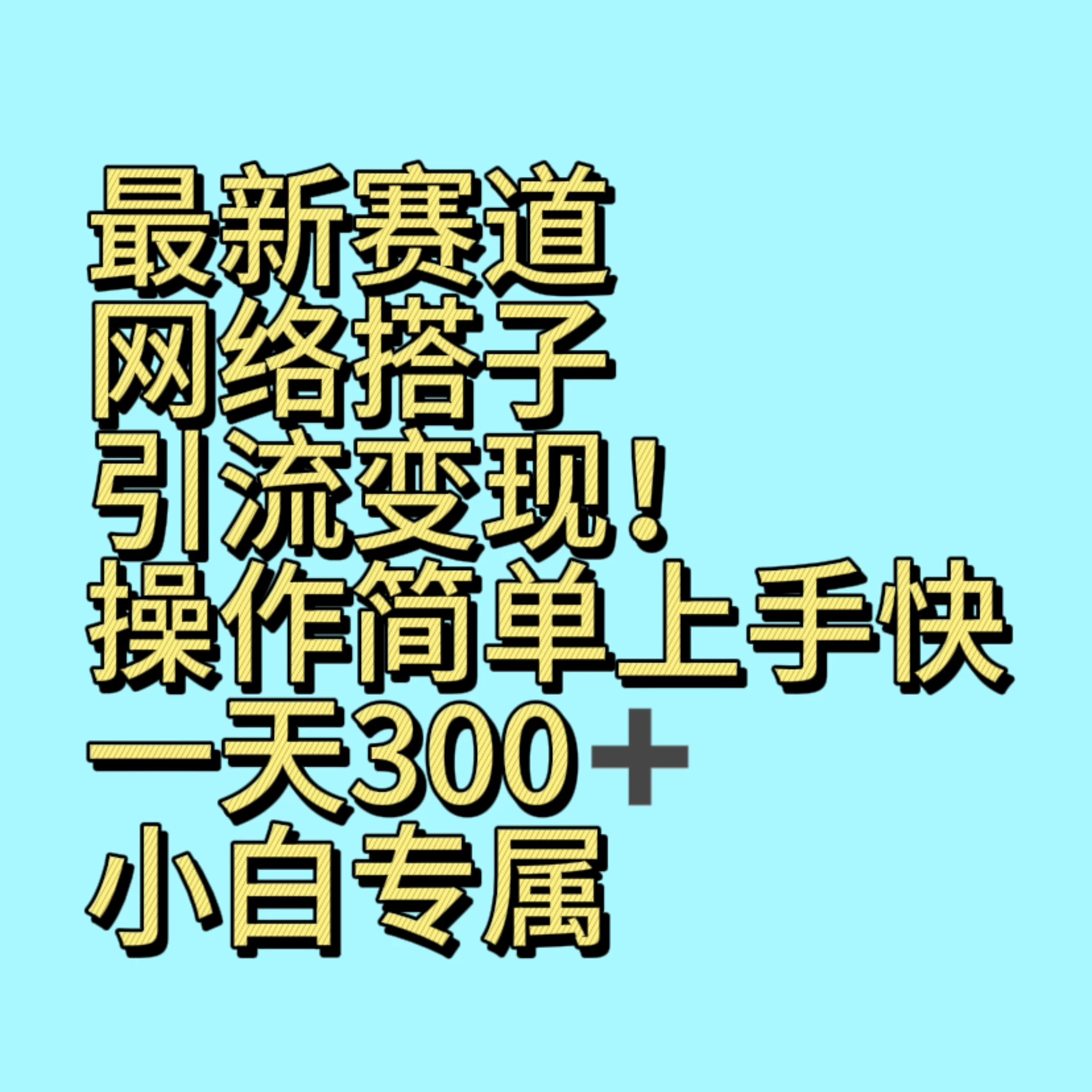 最新赛道网络搭子引流变现！操作简单上手快，一天300+，小白专属-副业吧