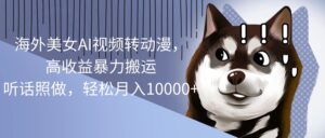 （10593期）海外美女AI视频转动漫，高收益暴力搬运，听话照做，轻松月入10000+-副业吧