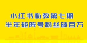 小红书私教第七期，小红书90天涨粉18w，1周涨粉破万 半年矩阵号粉丝破百万-副业吧