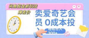咸鱼掘金新玩法 赚差价 卖爱奇艺会员 0成本投入 轻松日收入300+-副业吧