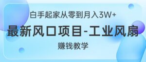 （10663期）白手起家从零到月入3W+，最新风口项目-工业风扇赚钱教学-副业吧