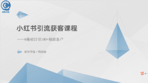 (10698期)小红书引流获客课程:0基础日引100+精准客户-副业吧