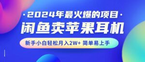 （10863期）2024年最火爆的项目，闲鱼卖苹果耳机，新手小白轻松月入2W+简单易上手-副业吧