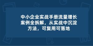 中小企业实操手册-流量增长案例拆解，从实操中沉淀方法，可复用可落地-副业吧