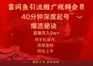 （10896期）闲鱼暴力引流推广视频会员，能做到日入2W+，操作简单-副业吧