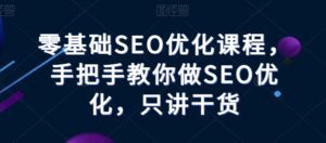 零基础SEO优化课程,手把手教你做SEO优化,只讲干货-副业吧