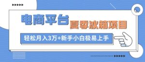 （10934期）电商平台夏季冰箱项目，轻松月入3万+，新手小白极易上手-副业吧