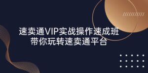 （10935期）速卖通 VIP实战操作-速成班，带你玩转速卖通平台（23节）-副业吧