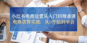 (10937期)小红书电商运营从入门到精通课,电商店群实战,从0开始到学会-副业吧