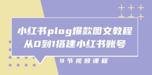 小红书plog爆款图文教程，从0到1搭建小红书账号（9节课）-副业吧
