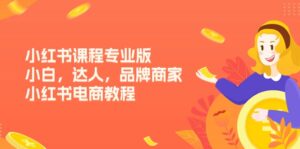 （11022期）小红书课程专业版，小白，达人，品牌商家，小红书电商教程（15节）-副业吧