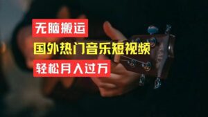 （11090期）无脑搬运国外热门音乐短视频，轻松月入过万-副业吧