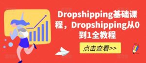 Dropshipping基础课程，Dropshipping从0到1全教程-副业吧