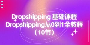 （11110期）Dropshipping 基础课程，Dropshipping从0到1全教程（10节）-副业吧