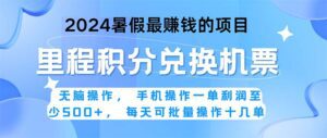 （11127期）2024暑假最赚钱的兼职项目，无脑操作，正是项目利润高爆发时期。一单利…-副业吧