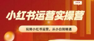 2024小红书运营实操营，​从入门到精通，完成从0~1~100-副业吧